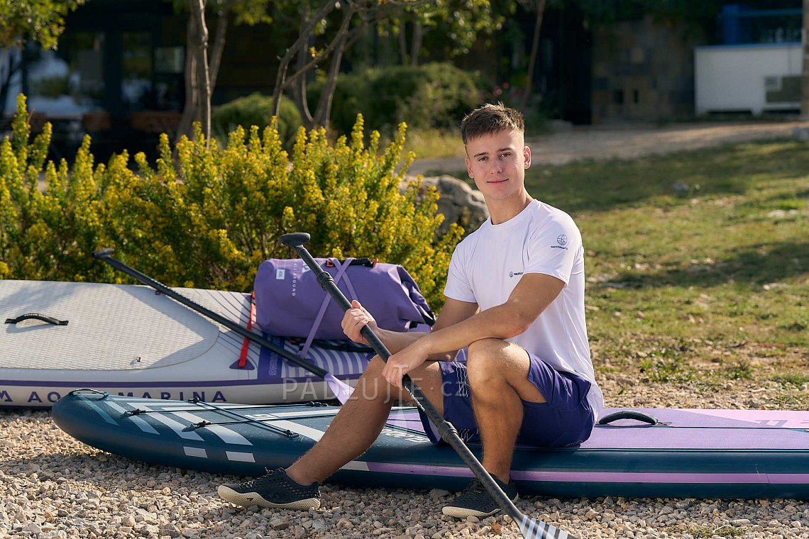 Pánský outfit 1 - fialová - lycra krátký, MMA kraťasy na paddleboard