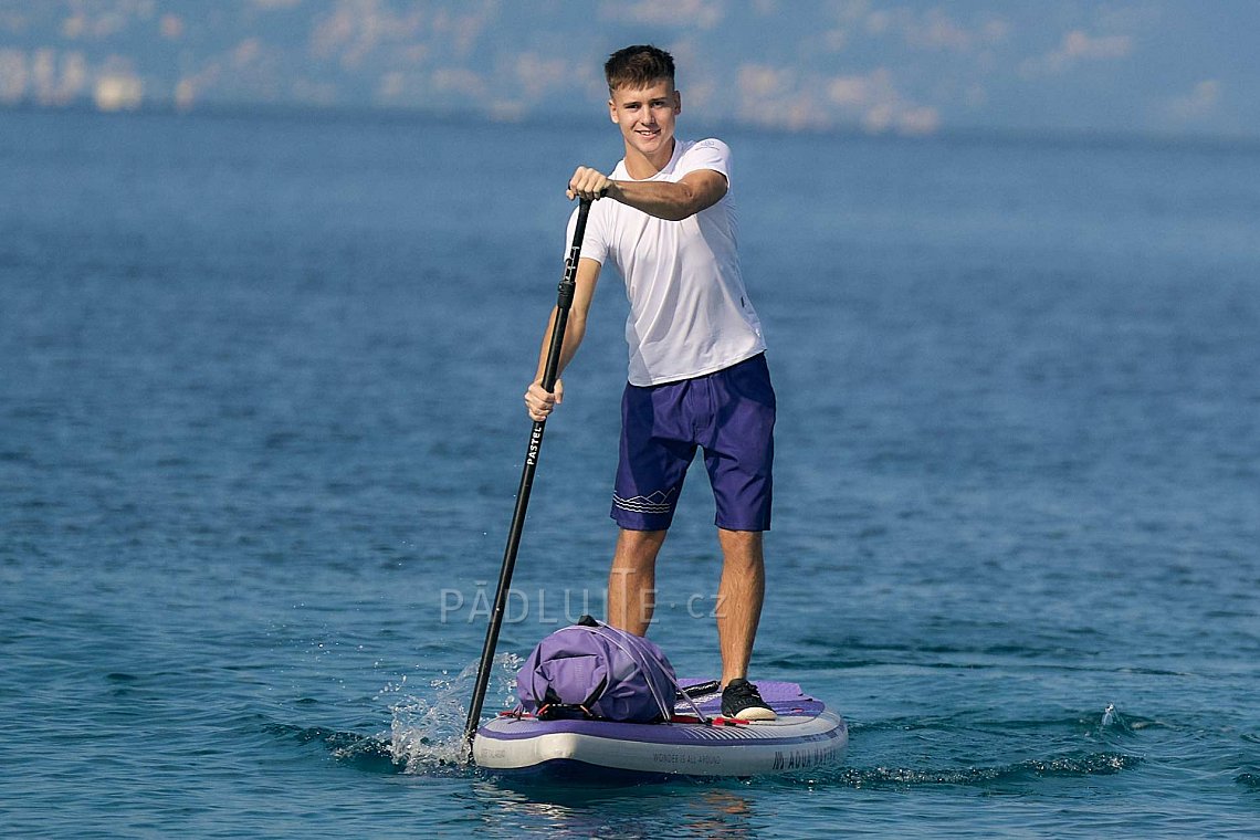 Pánský outfit 1 - fialová - lycra krátký, MMA kraťasy na paddleboard