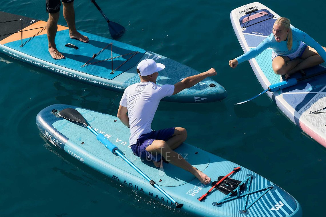 Pánský outfit 3 - tyrkysová - lycra krátký rukáv, MMA kraťasy na paddleboard