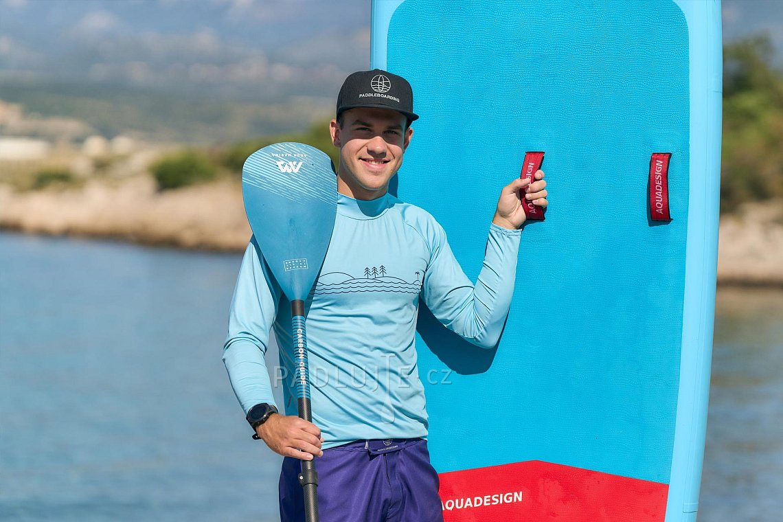 Pánský outfit 6 - tyrkysová - lycra dlouhý rukáv, MMA kraťasy na paddleboard