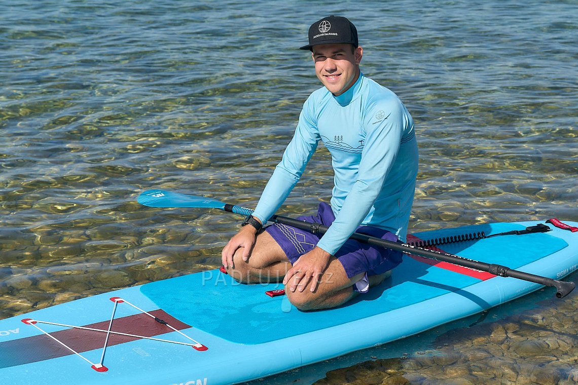 Pánský outfit 6 - tyrkysová - lycra dlouhý rukáv, MMA kraťasy na paddleboard