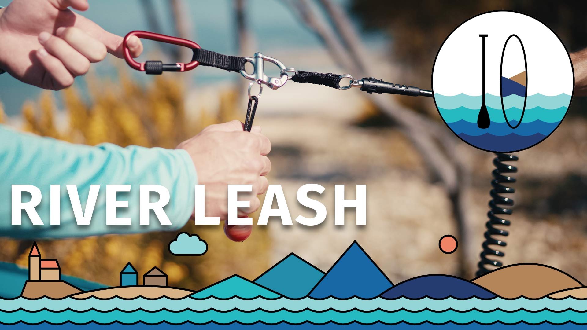 Pojistný řemínek - leash - pro bezpečnost při jízdě na tekoucí vodě