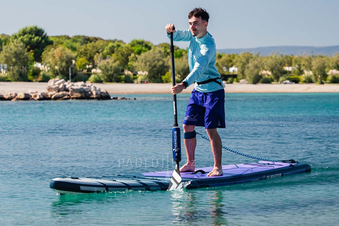 Pánský outfit 2 - fialová - paddleboard GLADIATOR PRO, lycra, žabky COOL