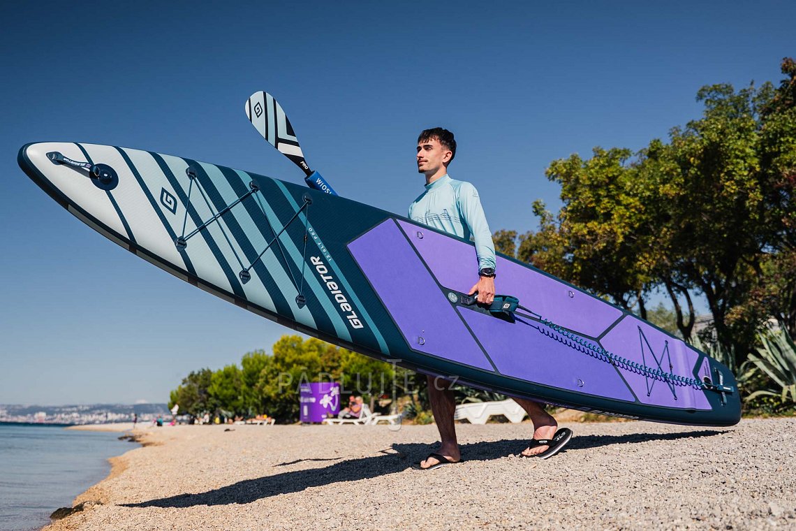 Pánský outfit 2 - fialová - paddleboard GLADIATOR PRO, lycra, žabky COOL