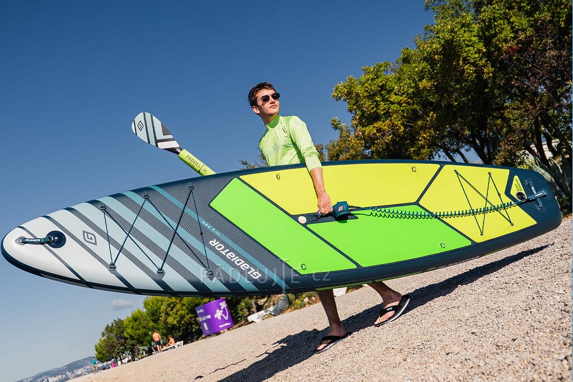 Pánský outfit 3 - neon green - paddleboard GLADIATOR PRO, lycra, žabky COOL