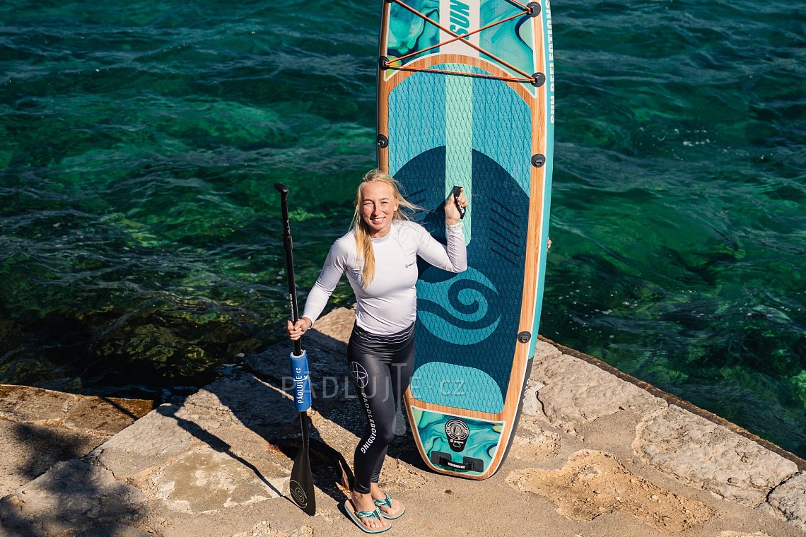 Dámský outfit 9 - tyrkysová - paddleboard GLADIATOR PRO, lycra, žabky COOL