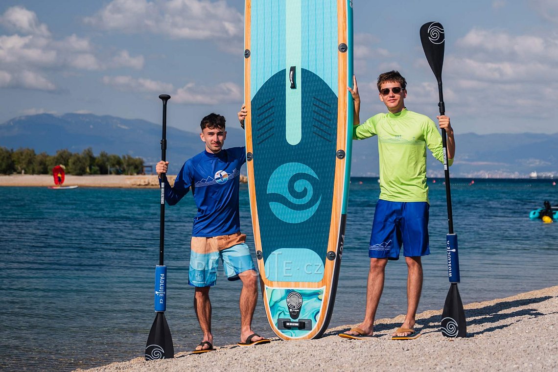 Pánský outfit 4 - neon green - paddleboard GLADIATOR PRO, lycra, žabky COOL