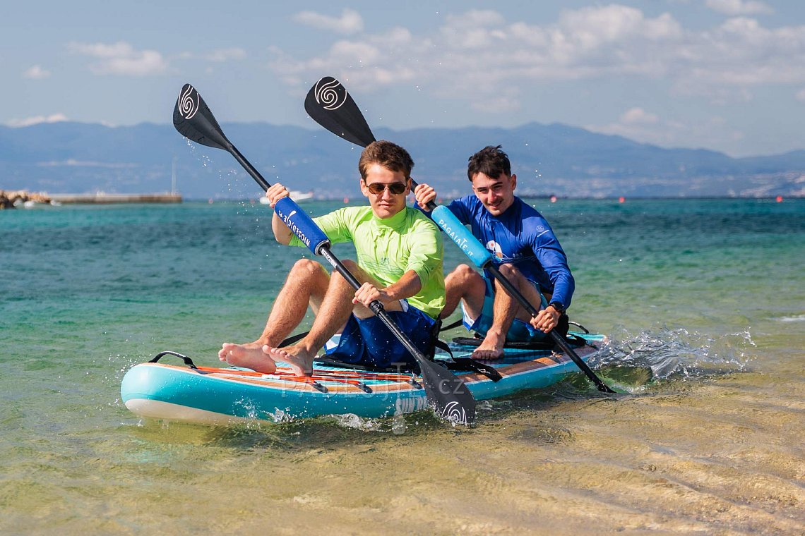 Pánský outfit 4 - neon green - paddleboard GLADIATOR PRO, lycra, žabky COOL