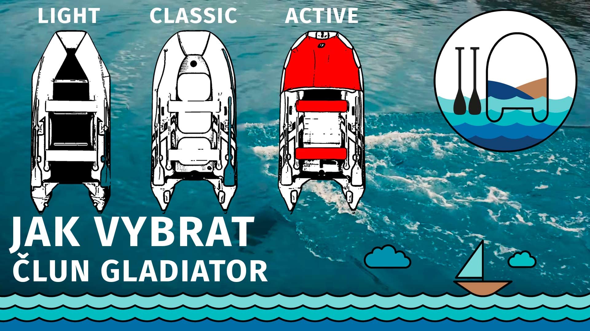 Jak vybrat člun GLADIATOR - rozdělení - LIGHT, CLASSIC, ACTIVE.