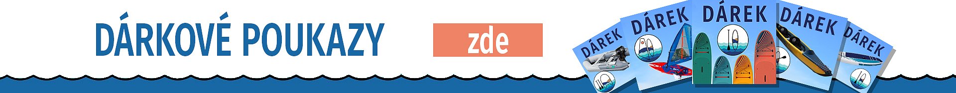 Dárkové poukazy na paddleboard, windsurfing, kajak, kánoi...neomezený dárek