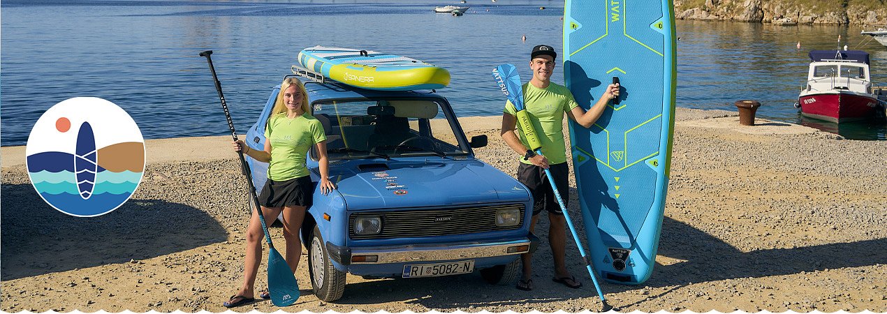 Neonově zelená - paddleboardy podle barev