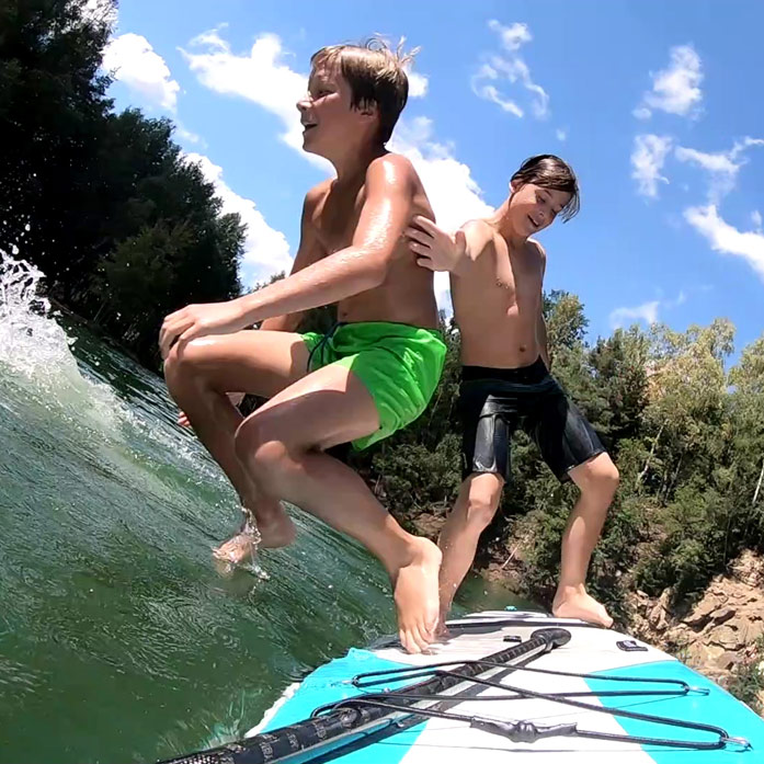 Lom Zámečník u Kamenice nad Lipou na paddleboardech