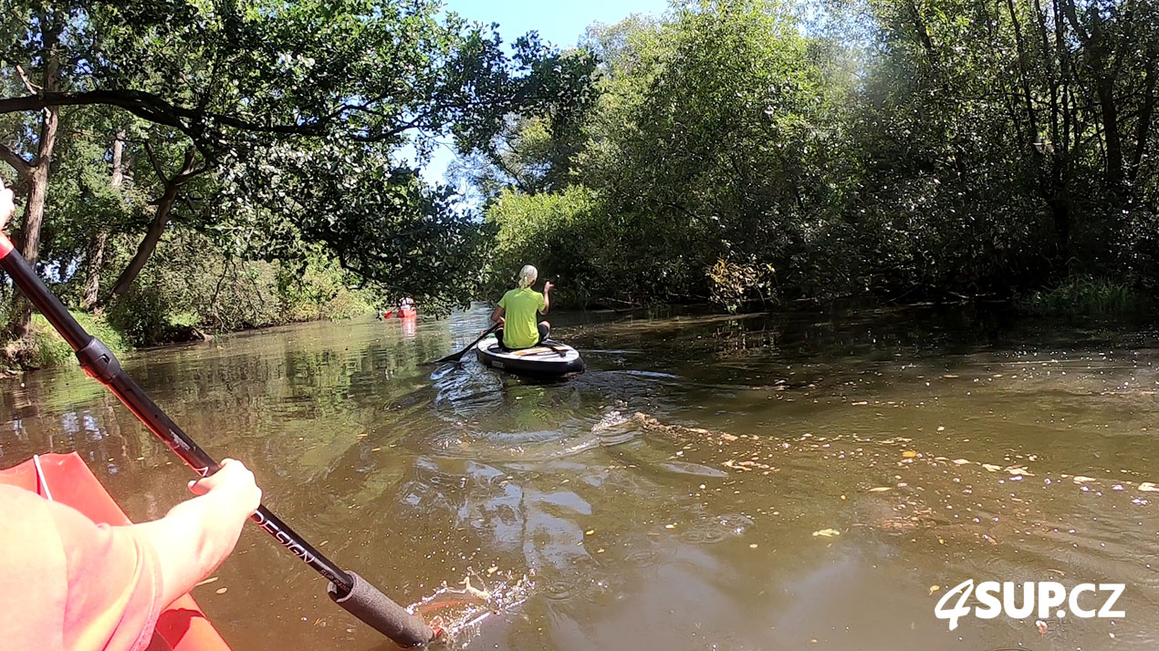 Nežárka - sjíždění řeky - Samba a paddleboard D7