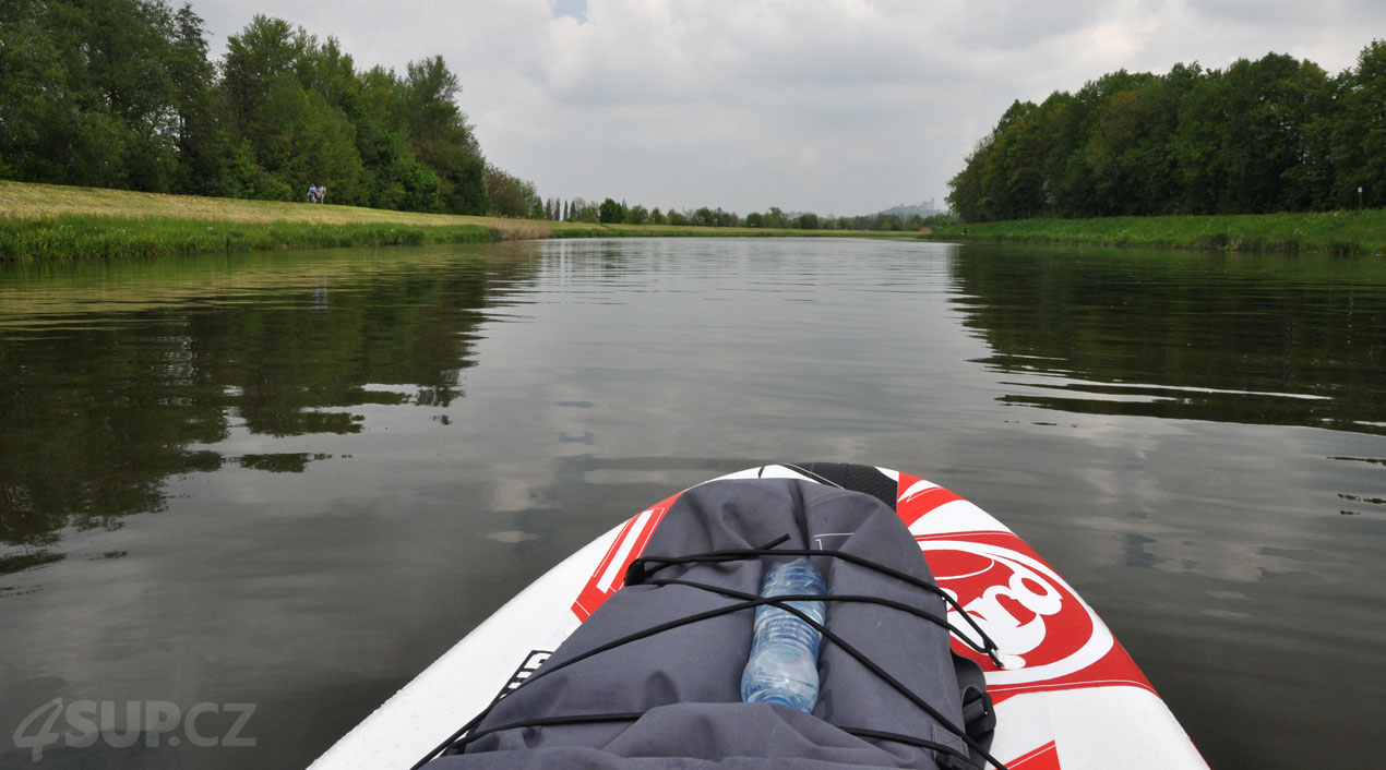 Paddleboard Pardubice výlet Labe - Loučná - Kunětická Hora