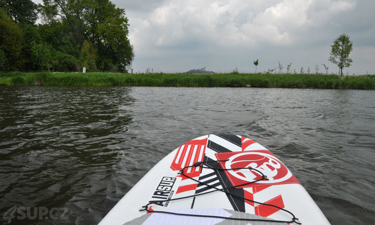 Paddleboard Pardubice výlet Labe - Loučná - Kunětická Hora