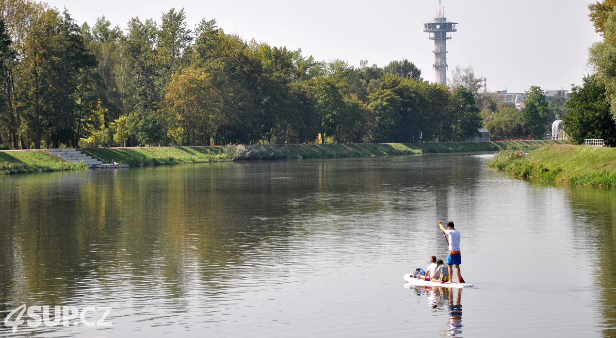 Pardubice, Labe, výlet na paddleboardu