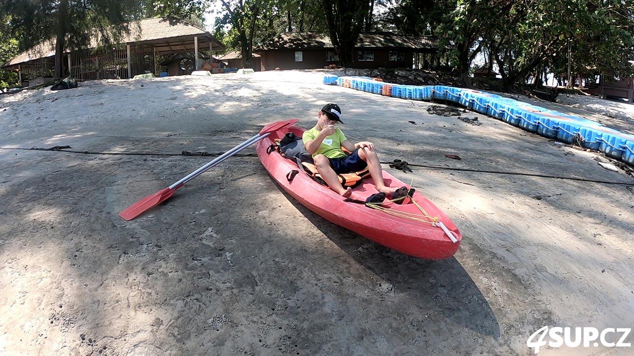 Do džungle na paddleboardu, Thajsko, Tarutao, Aquadesign 11'6 Tempo - zapůjčený kajak