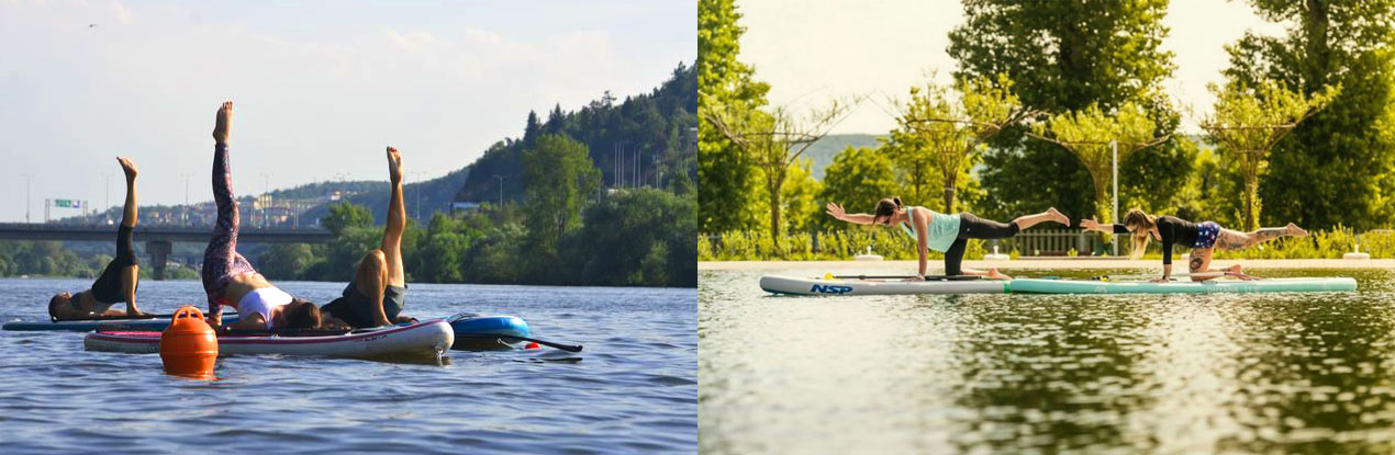 Cvičení na paddleboardu nejen v Praze