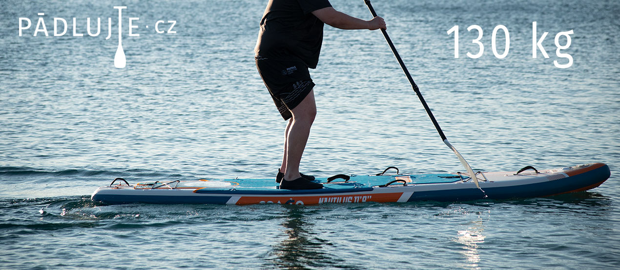 Zátěžový test paddleboardu COASTO NAUTILUS 11'8 při 130kg - PADLUJTE.CZ - pádlujte s námi!