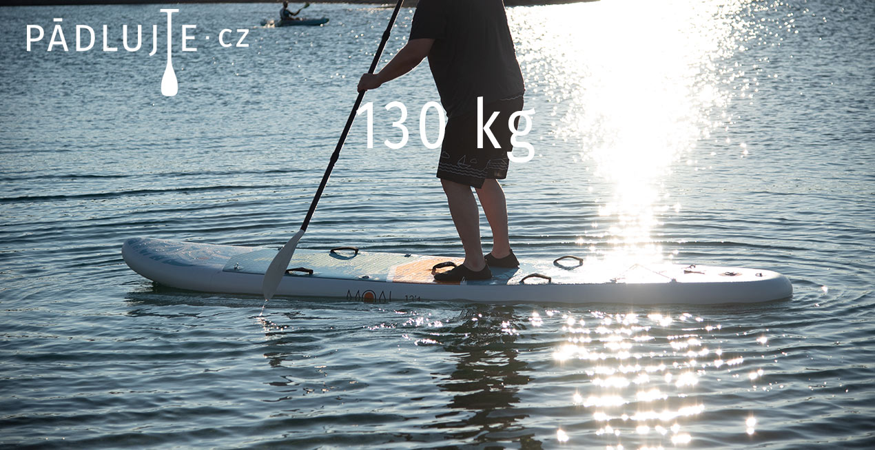 Zátěžový test paddleboardu MOAI MULTI-PERSON 12‘4 při 130kg - PADLUJTE.CZ - pádlujte s námi!