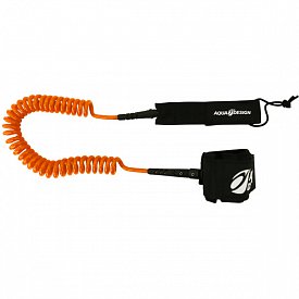AQUADESIGN Coil Leash 10' oranžový - pojistný řemínek pro paddleboardy
