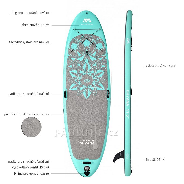 Paddleboard AQUA MARINA DHYANA 11'0 - nafukovací paddleboard