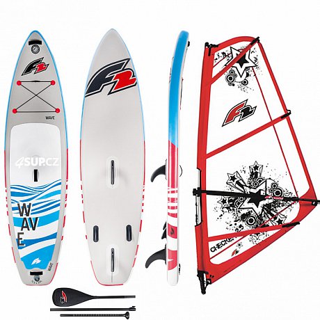 F2 Wave 10'5 Red WindSUP F2 CHECKER RIG komplet - nafukovací paddleboard a windsurfing