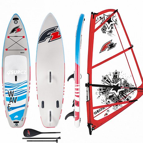 F2 Wave 10'5 Red WindSUP F2 CHECKER RIG komplet - nafukovací paddleboard a windsurfing