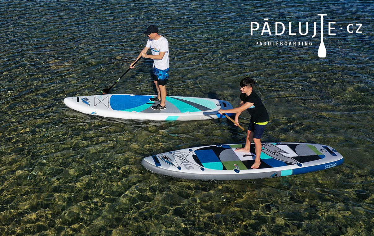 Nafukovací rodinný paddleboard F2 COMET FAMILY 11'5 - s kajakovou sedačkou a sup/kajak pádlem