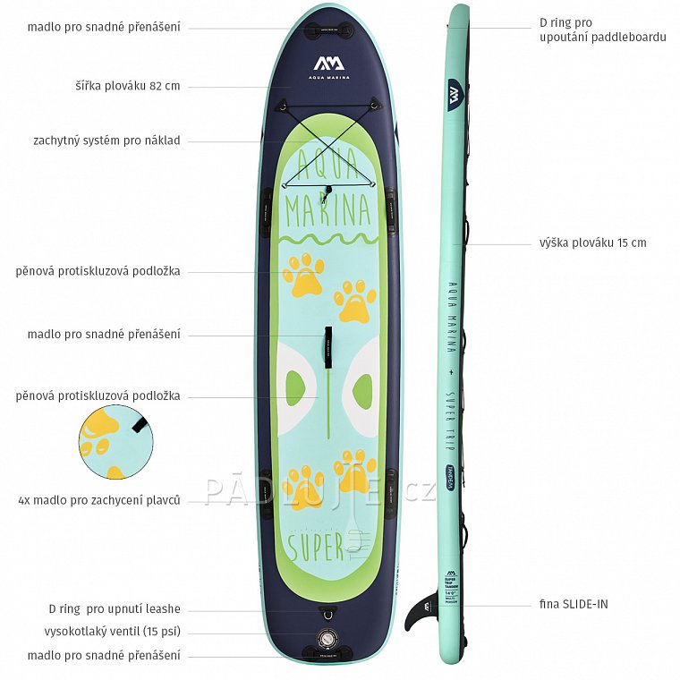 AQUA MARINA Supertrip 12'2 - nafukovací paddleboard model