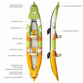 Kajak AQUA MARINA BETTA 412 - dvoumístný nafukovací model 2021