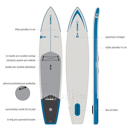 Paddleboard SIC MAUI RS AIR GLIDE 12'6 x 29'' - nafukovací paddleboard