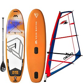 AQUA MARINA BLADE 10'6 STX  komplet s plachtou - nafukovací paddleboard a windsurfing