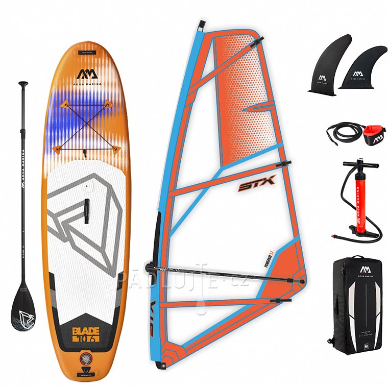 AQUA MARINA BLADE 10'6 STX PowerKid komplet - nafukovací paddleboard a windsurfing