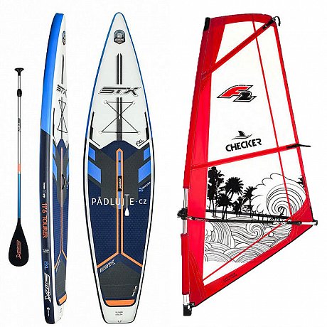 STX WS TOURER 11'6 WindSUP STX PowerKid komplet - nafukovací paddleboard a windsurfing
