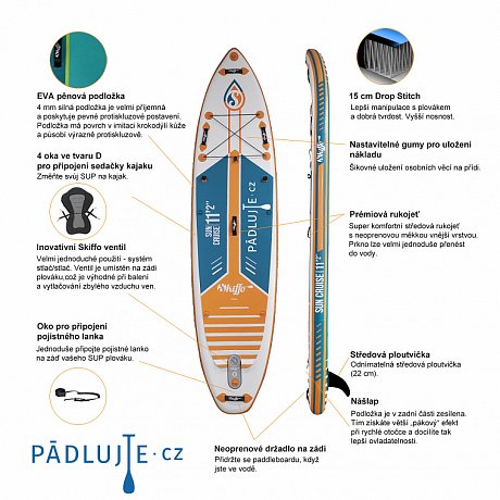 Paddleboard SKIFFO SUN CRUISE 11'2 - nafukovací
