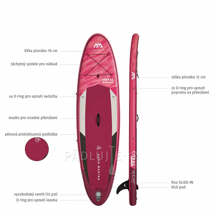 Paddleboard AQUA MARINA CORAL 10'2 SADA 2021