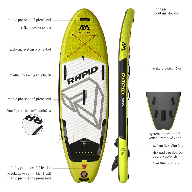 Paddleboard AQUA MARINA RAPID 9'6 SADA 2021