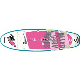 Paddleboard F2 OCEAN GIRL 9'2 PINK  s pádlem - nafukovací paddleboard