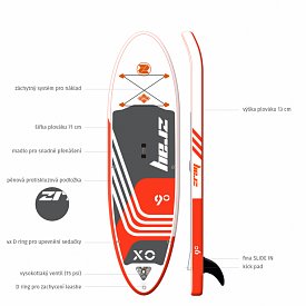 Paddleboard ZRAY X0 X-Rider Young 9'0 s pádlem 2021 - nafukovací paddleboard