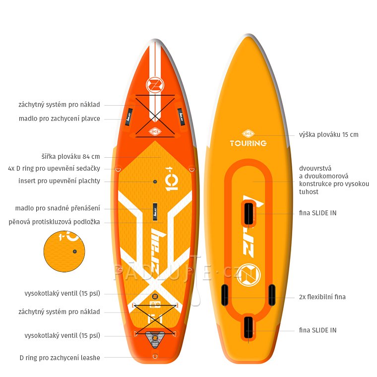 Paddleboard ZRAY F1 FURY 10'4 komplet s plachtou - nafukovací paddleboard, windsurfing