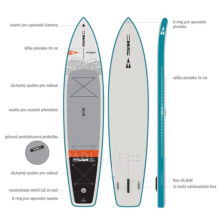 Paddleboard SIC MAUI OKEANOS AIR 12'6 x 31'' - nafukovací paddleboard