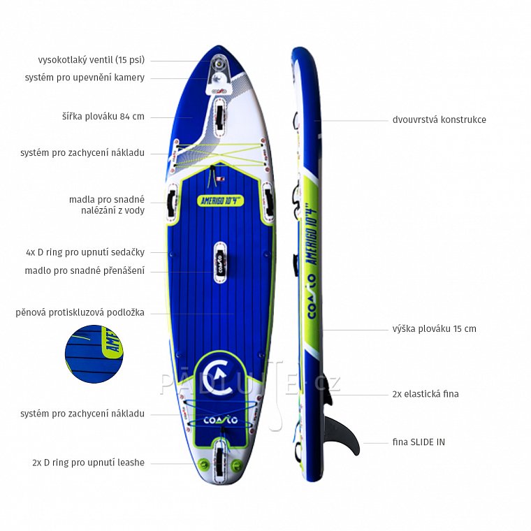 Paddleboard COASTO AMERIGO 10'4 - nafukovací