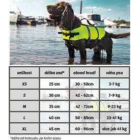 Záchranná plovací vesta pro psa Nobby Elen neon žlutá