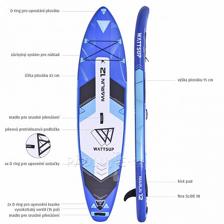 Paddleboard WATTSUP MARLIN 12'0 - nafukovací