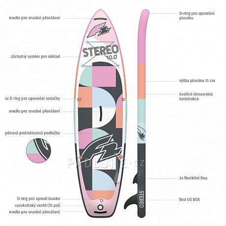 Paddleboard F2 STEREO 10'0 - nafukovací