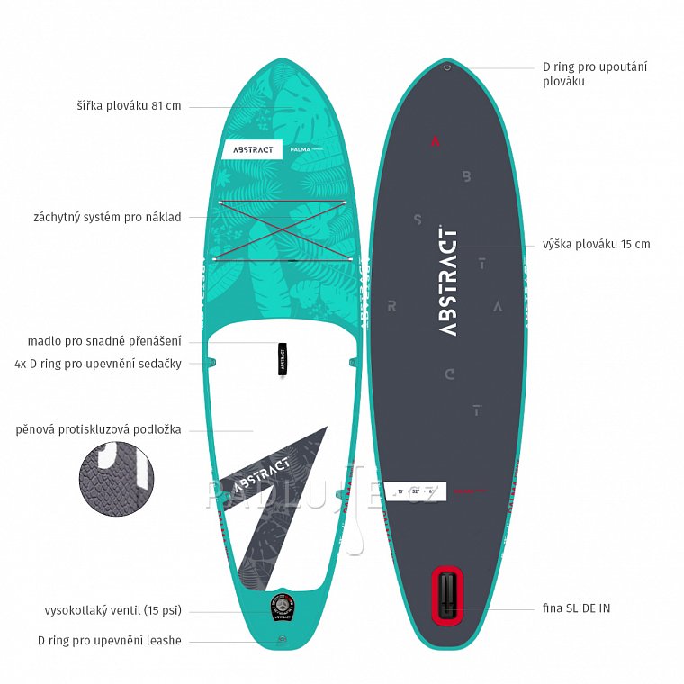 Paddleboard ABSTRACT PALMA 10'0 TOPAZ - nafukovací