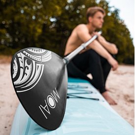 Pádlo MOAI 3-dílné Black nastavitelné sklolaminátové pro paddleboard