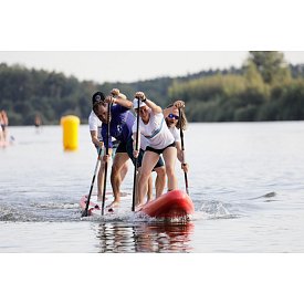 Tričko dámské PADDLEBOARDING WHITE lycra krátký rukáv