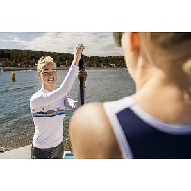 Tričko dámské PADDLEBOARDING BLUE lycra dlouhý rukáv